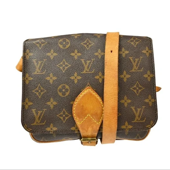 Louis Vuitton Tan and Brown Monogram Crossbody Bag PRE-OWNED - Picture 1 of 12